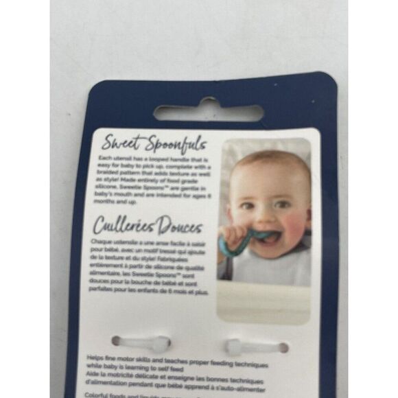 Itzy Ritzy Sweetie Spoons Silicon Spoon Fork Pink Set BPA Free 6m+ Baby NEW - Picture 5 of 6
